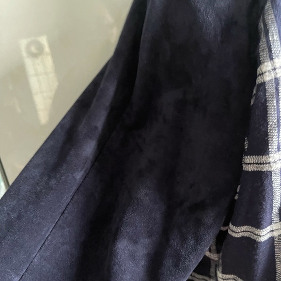 A New Day Navy Mixed Media Bomber Jacket Size XL - Picture 6 of 8